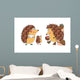 Family Fun Hedgehogs Vector