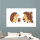 Family Fun Hedgehogs Vector
