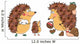 Family Fun Hedgehogs Vector