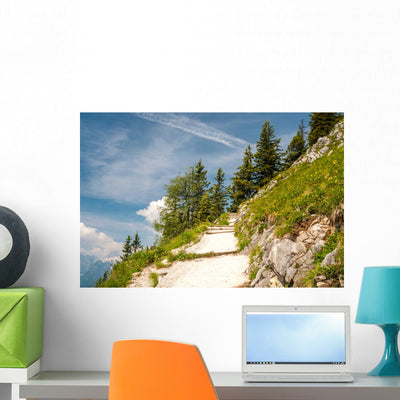 Paths to Clouds Wall Mural shown on a wall