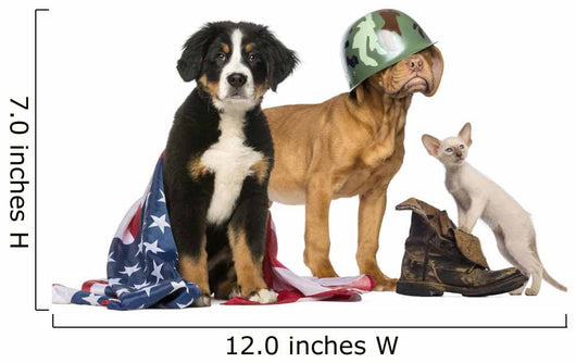 Group Patriotic Dogs and