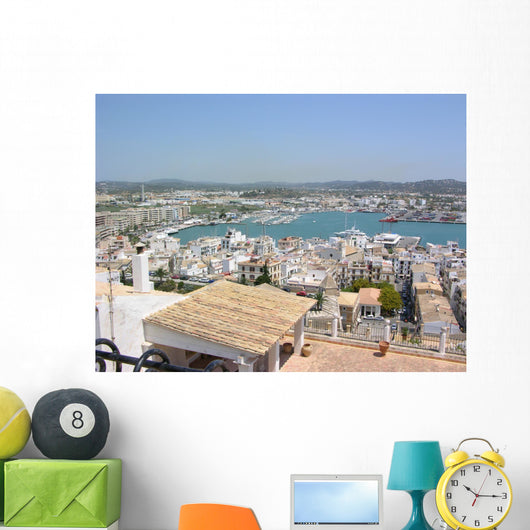 Ibiza overlooking the harbor Wall Mural