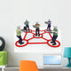 laptop men net Wall Decal