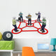 laptop men net Wall Decal
