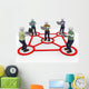 laptop men net Wall Decal