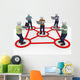 laptop men net Wall Decal
