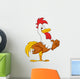 Rooster Cartoon Waving Wall Decal