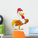 Rooster cartoon waving Wall Decal