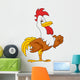 Rooster cartoon waving Wall Decal