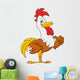Rooster cartoon waving Wall Decal