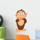 Cute Monkey Cartoon Wall Decal