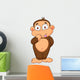 Cute Monkey Cartoon Wall Decal