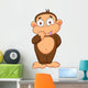 Cute Monkey Cartoon Wall Decal