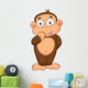 Cute Monkey Cartoon Wall Decal