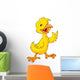 Cute Baby Chicken Waving Wall Decal