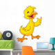 Cute Baby Chicken Waving Wall Decal