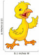 Cute Baby Chicken Waving Wall Decal