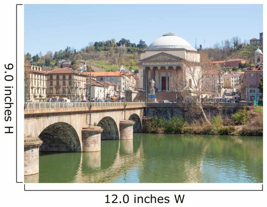 River Po Turino Wall Mural