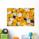 yellow and white bridal flowers Wall Mural