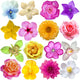 Sixteen Colorful Flowers Wall Decal