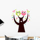 Two Cute Owls Sitting Wall Mural