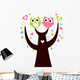 Two Cute Owls Sitting Wall Mural