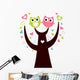 Two Cute Owls Sitting Wall Mural