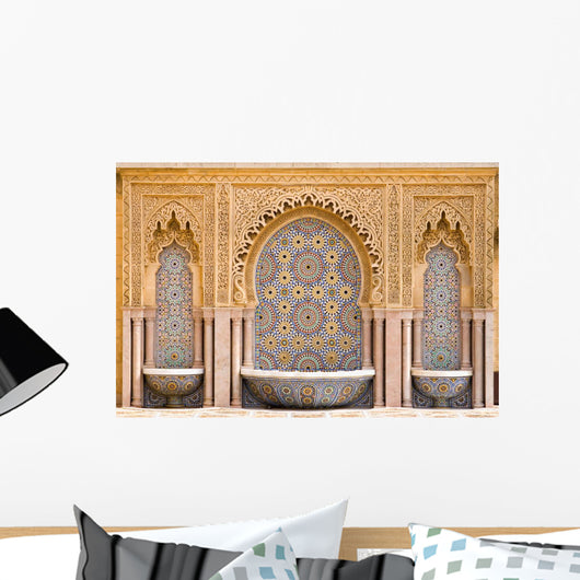 Typical Moroccan Tiled Fountain Wall Mural