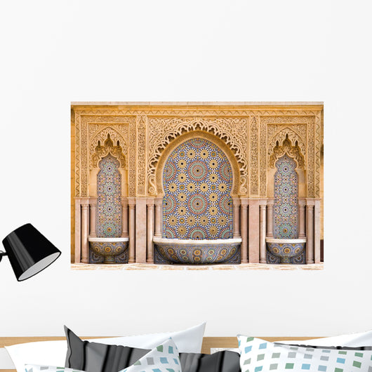 Typical Moroccan Tiled Fountain Wall Mural
