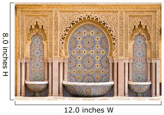Typical Moroccan Tiled Fountain Wall Mural