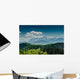 Mountains With Blue Sky And Forrest Scenery Wall Mural