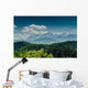 Mountains With Blue Sky And Forrest Scenery Wall Mural