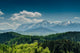 Mountains With Blue Sky And Forrest Scenery Wall Mural