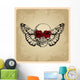 Skull with Flowers and