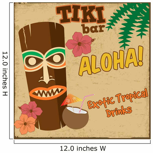 Tiki Bar Vintage Poster