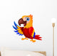 Cute Macaw Bird Waving Wall Decal