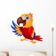 Cute Macaw Bird Waving Wall Decal