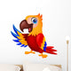 Cute Macaw Bird Waving Wall Decal