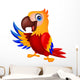 Cute Macaw Bird Waving Wall Decal