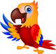 Cute Macaw Bird Waving Wall Decal
