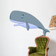 Cute sperm whale cartoon Wall Decal