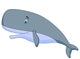 Cute sperm whale cartoon Wall Decal