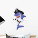 Cute Pirate Shark Wall Decal