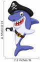 Cute Pirate Shark Wall Decal