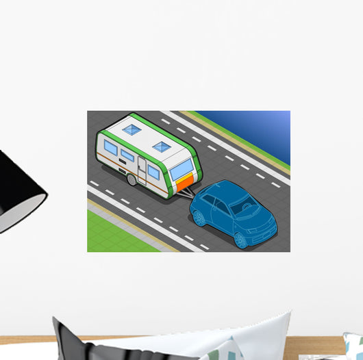 Isometric Roulotte and Car