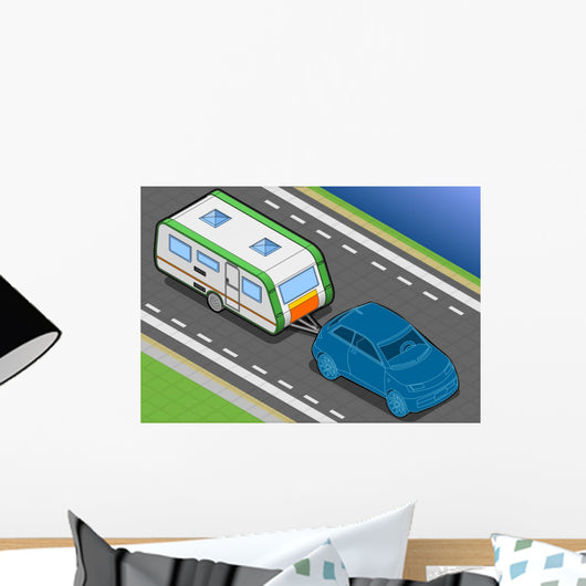 Isometric Roulotte and Car