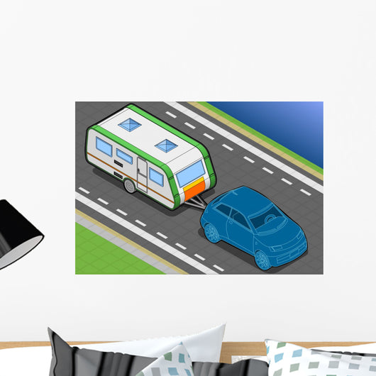 Isometric Roulotte and Car
