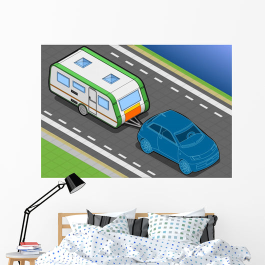 Isometric Roulotte and Car
