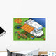 isometric camper Wall Mural