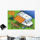 isometric camper Wall Mural
